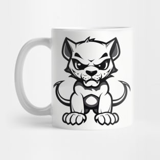 panther black head t-shirt Mug